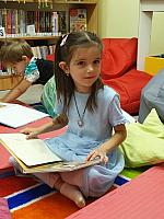 Děti z RC Krumlík na pobočce Mír, zdroj: Městská knihovna v Českém Krumlově (8/18)