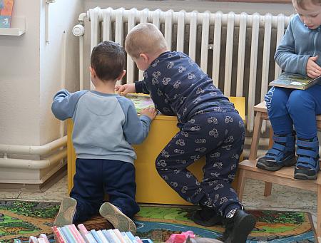 Návštěva dětí z MŠ Plešivec horní - duben 2026, zdroj: Městská knihovna v Českém Krumlově, foto: Městská knihovna v Českém Krumlově (50/76)